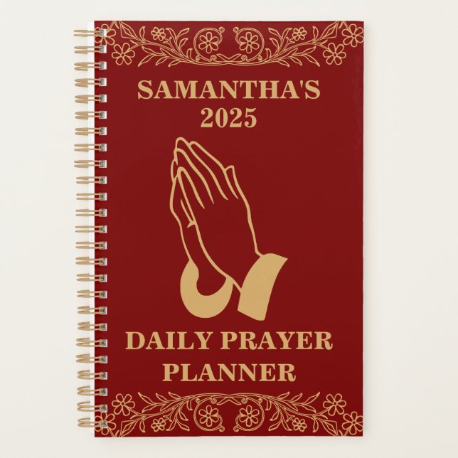 Personalized Daily Prayer Christian Women Planner (Front)