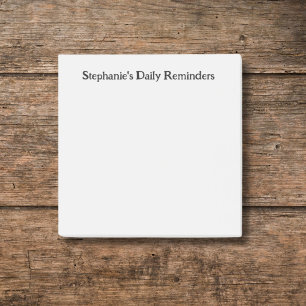 Personalized Daily Reminder Sticky Post-it Notes
