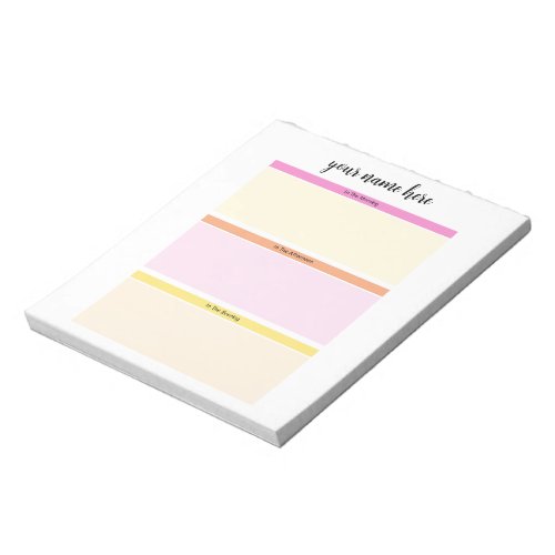 Personalized Daily Routine Notepad for Kids