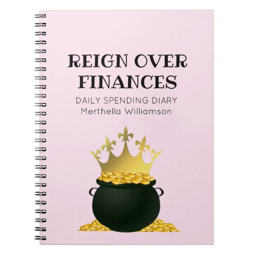 Personalized DAILY SPENDING DIARY Money Notebook