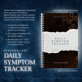 Personalized Daily Symptom Tracker / Flare Up Log Notebook
