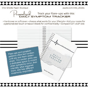 Personalized Daily Symptom Tracker / Flare Up Log Notebook