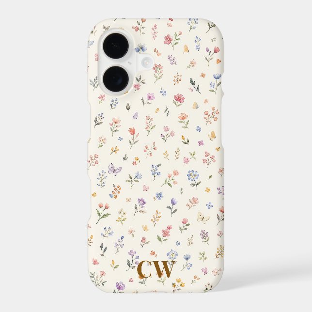Personalized Dainty Wildflower Iphone Case (Back)