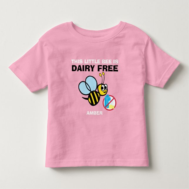 Personalized Dairy Free Bumble Bee Alert Shirt (Front)