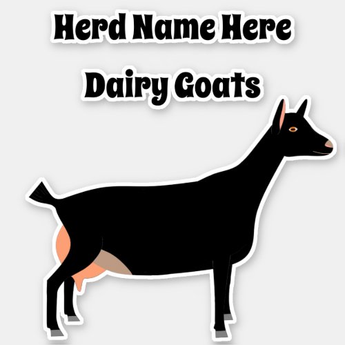 Personalized Dairy Goat Farm Sticker
