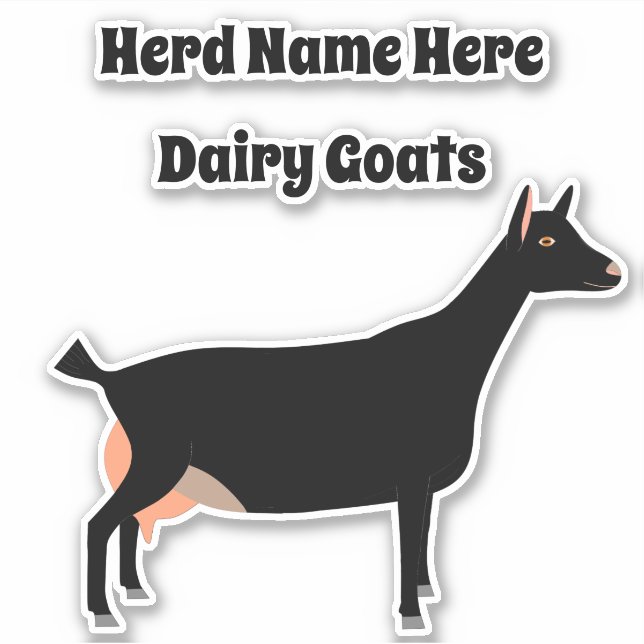 Personalized Dairy Goat Farm Sticker (Front)