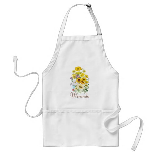 Personalized Daisies Apron