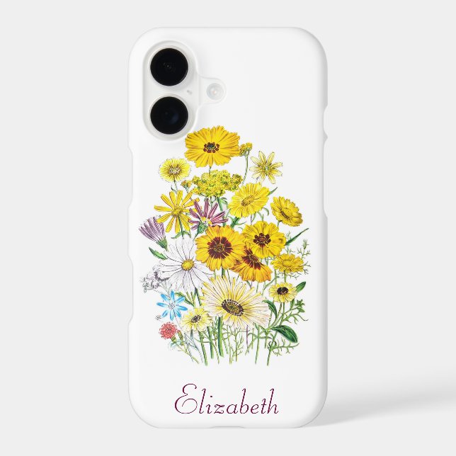 Personalized Daisies Iphone Case (Back)