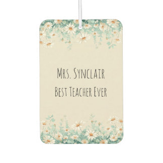 Personalized Daisy Best Teacher Ever Appreciation Air Freshener