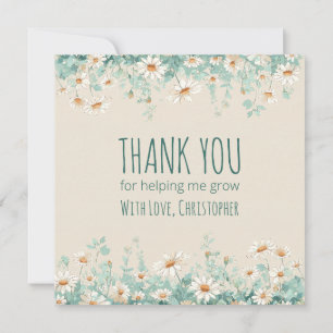 Personalized Daisy Best Teacher Ever Appreciation Card