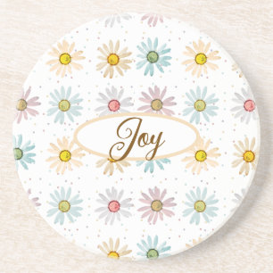 Personalized Daisy Coaster