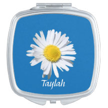 Personalized Daisy Compact in Dazzling Blue