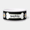 Personalized Daisy Dog Bowl with Black Background
