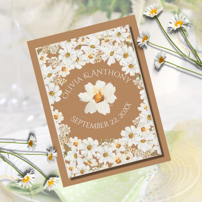 Personalized Daisy Floral Wedding   Save The Date (Creator Uploaded)