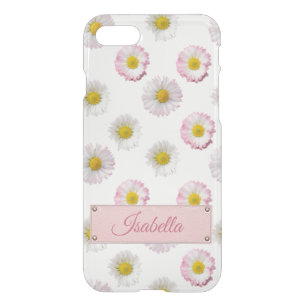 Personalized Daisy Flower Clear iPhone clear case