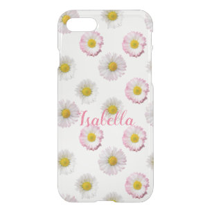 Personalized Daisy Flower Clear iPhone clear case