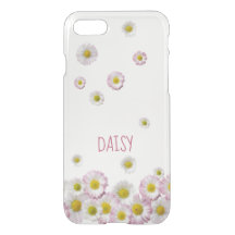 Personalized Daisy Flower Summer Clear iPhone case