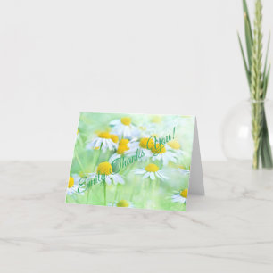 Personalized Daisy Flowers Thank You Card