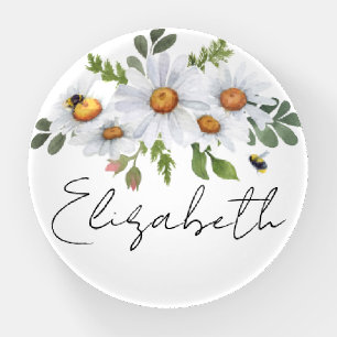 Personalized daisy paperweight