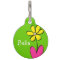Personalized Daisy Pet Tag - Green/Pink