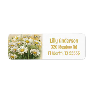 Personalized Daisy Return Address Labels