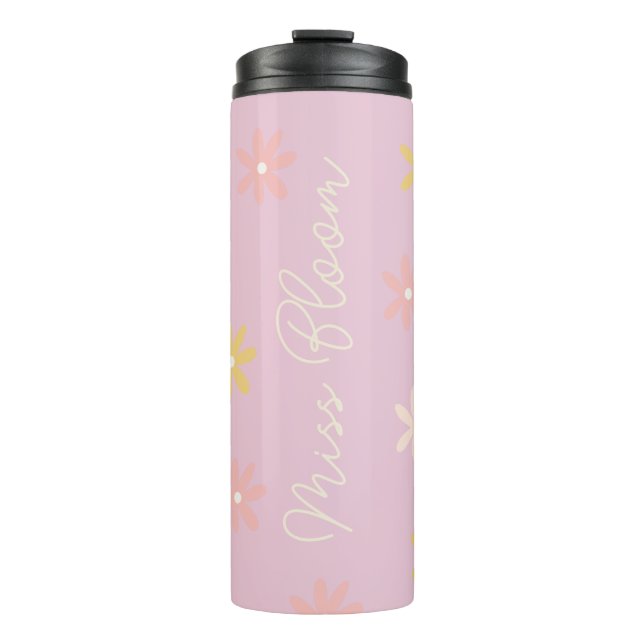 Personalized Daisy Thermal Tumbler (Front)