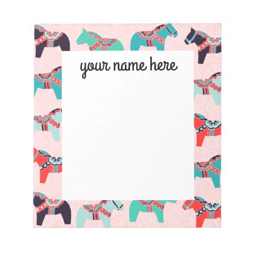 Personalized Dala Horses Notepad