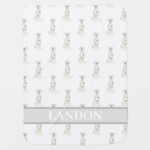 Personalized Dalmatian Baby Blanket