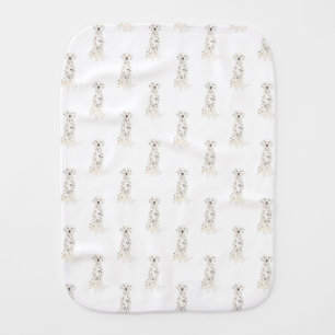 Personalized Dalmatian Baby Burp Cloth