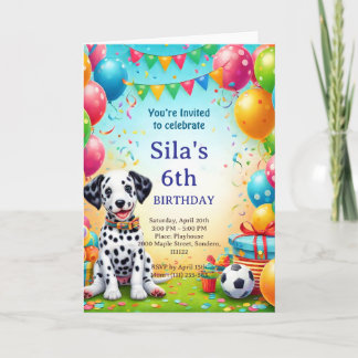 Personalized Dalmatian Birthday Invitation