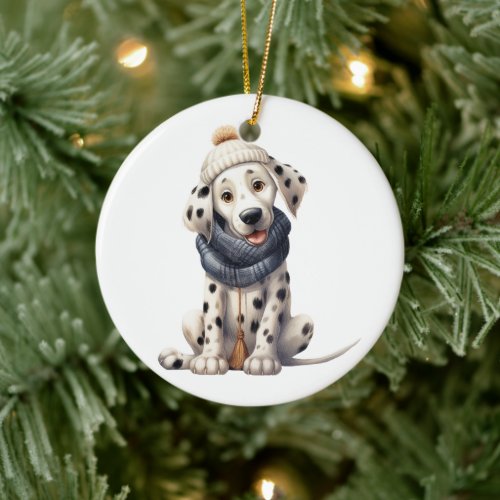 Personalized Dalmatian Dog Ceramic Ornament