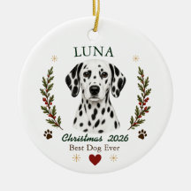 Personalized Dalmatian Dog Christmas