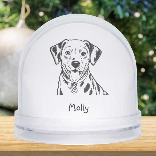 Personalized Dalmatian Dog Christmas Snow Globe (Creator Uploaded)