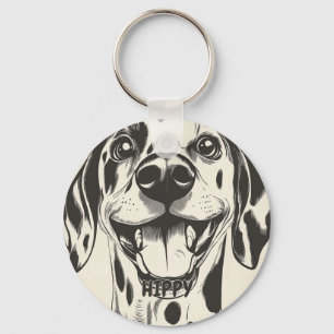 Personalized Dalmatian Dog Keychain