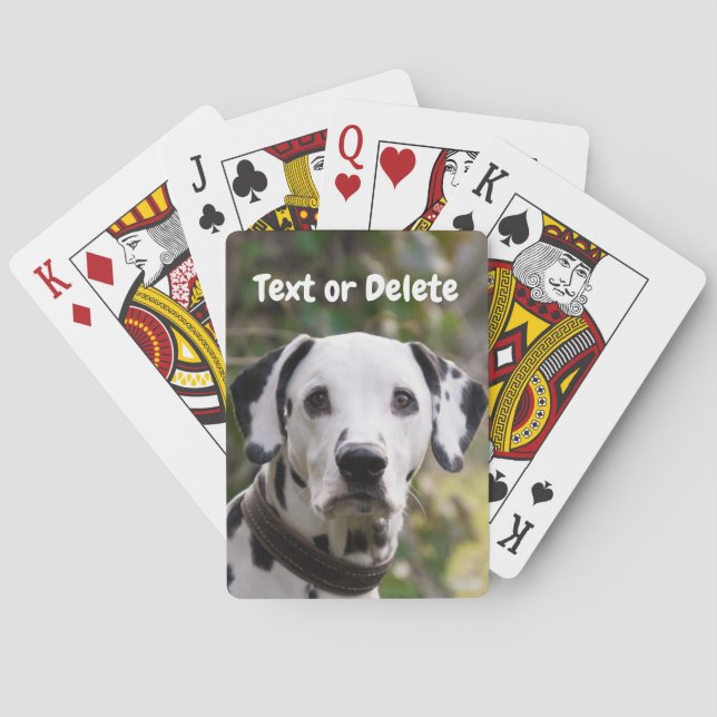 Personalized Dalmatian Dog Poker Cards (Back)