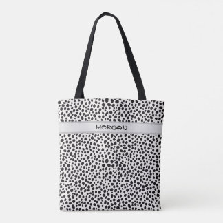 Personalized Dalmatian Dots Tote Bag