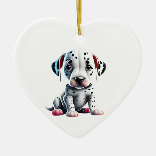 Personalized Dalmatian Puppy Ceramic Ornament