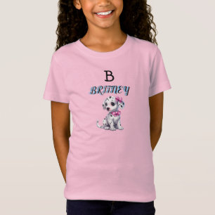 Personalized Dalmatian Puppy Monogram T-Shirt
