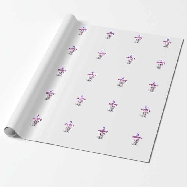 Personalized Dalmatian Puppy Monogram - Wrapping Paper (Unrolled)