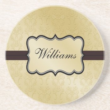 Personalized Damask Coasters by pmcustomgifts at Zazzle
