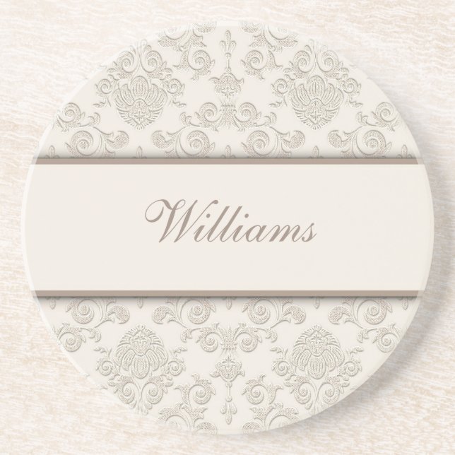 Personalized Damask coasters (Front)