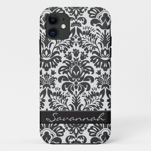 Personalized Damask Design Case-Mate iPhone Case (Back)