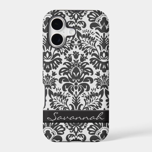 Personalized Damask Design Iphone Case (Back)