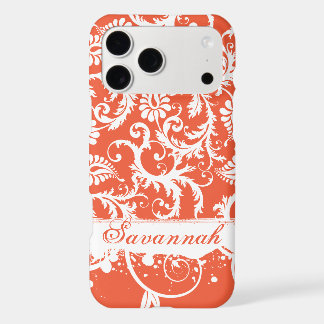 Personalized Damask iPhone Case-You Choose Color 17 Pro Max Case