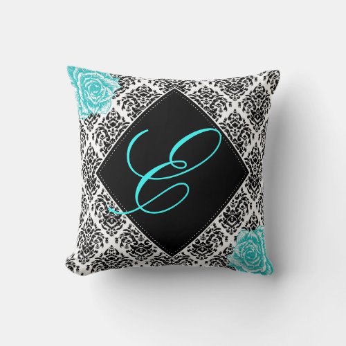 Personalized Damask Nursery Accent Pillow