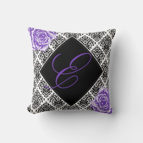 Personalized Damask Nursery Accent Pillow