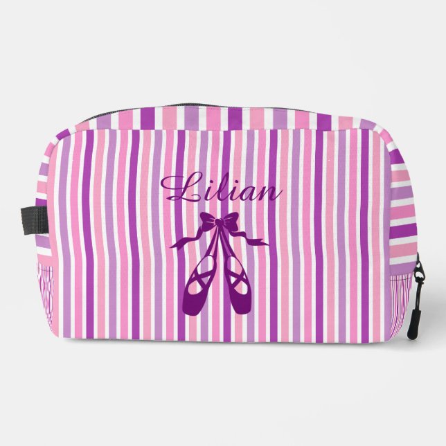 Personalized Dance Bag with Name Purple Ballet  (Front)
