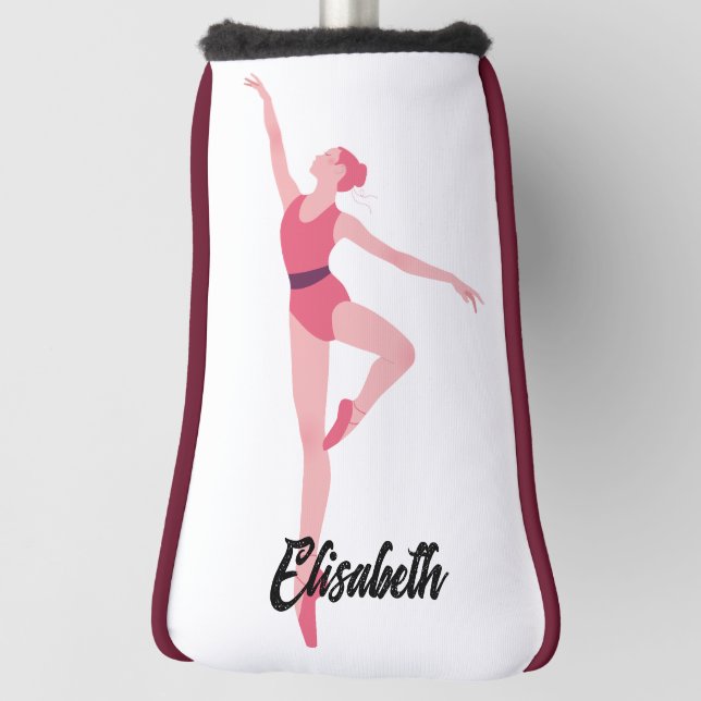 Personalized Dance Ballerina Golf Elegant Ballet Head Cover (Rotate 90)