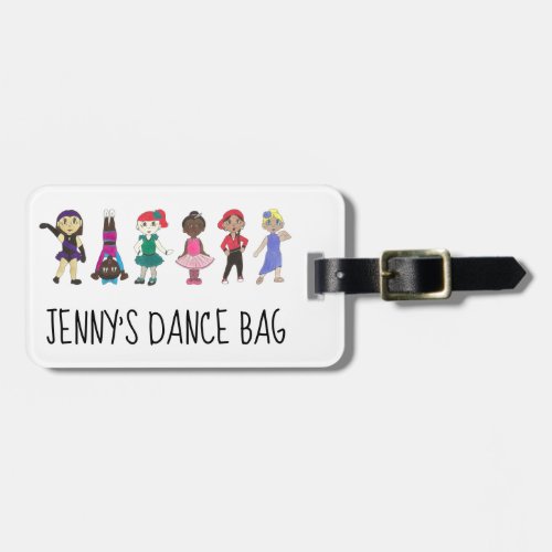 Personalized Dance Class Bag Ballet Tap Jazz Acro Luggage Tag