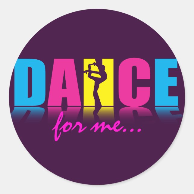 Personalized Dance Dancer Classic Round Sticker (Front)
